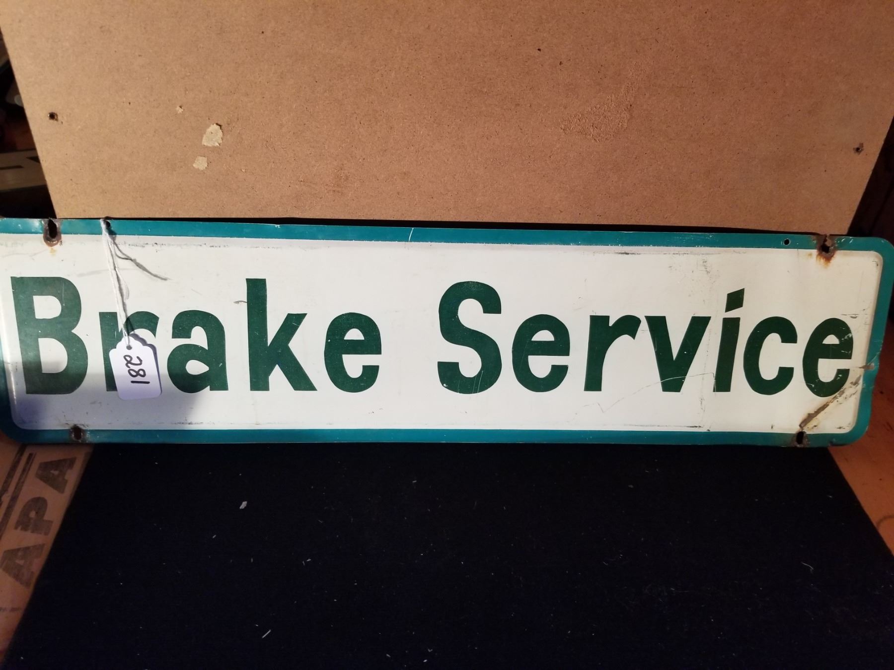 Brake Check Store Sign ORIGINAL BRAKE SERVICE SIGN FROM SERVICE STATION 24