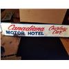 Image 1 : ORGINAL HOTEL COURTESY CAR TIN SIGN 36"X7"