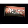 Image 2 : RED INDIAN LIGHT UP SIGN - ORIGINAL CASE - NEW FACE - WORKING 25"X13"