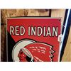 Image 2 : RED INDIAN MOTOR OIL SIGN PORCELAIN 20"X14" - REPRO