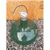 Image 1 : GREEN PORCELAIN SERVICE STATION ISLAND LIGHT 18" DIA. COMPLETE
