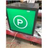 Image 1 : PARKING SIGN 4 SIDED, LIGHTS UP,
