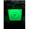 Image 5 : PARKING SIGN 4 SIDED, LIGHTS UP,