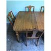 Image 2 : TABLE & 6 CHAIRS, 2 LEAVES OAK W/CENTER SUPPORT