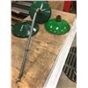 Image 3 : 3 VINTAGE SERVICE STATION SHADES 2 - 14" AND 1-12" WIRED