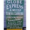 Image 1 : LG. PORCELAIN GLOBE EXPRESS PARCELS SIGN 54"X31"