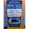 Image 1 : LG. ROYAL BLUE AUTO SERVICE PORCELAIN SIGN 44"X20" TOUCHED UP