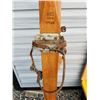 Image 1 : 7'3" ASH PAIR OF WOOD SKIS W/BINDINGS, PETERBOROUGH, EXC. COND.
