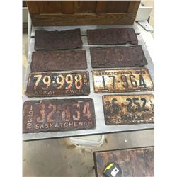 LOT OF 1930s AND 40s LICENSE PLATES FOR RESTORATION