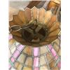 Image 5 : LEAD & STAINED GLASS HANGING LIGHT