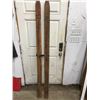 Image 2 : PAIR OF SKIS, 1930s HOME MADE 78"X7"