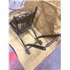 Image 8 : HIGHCHAIR/STROLLER, PRESSED BACK, LATE 1800s ORIGINAL CAST WHEELS, CANE SEAT, 41" H