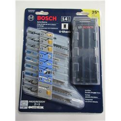 New Bosch 14 piece Jig Saw Blade set with case