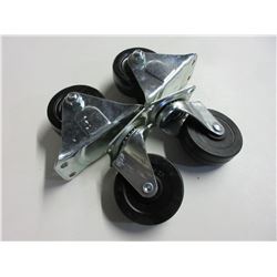 Set of 4 New 3 inch Castors / 2 are swivel
