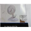 Image 2 : 8 inch Fan 2 speeds Desk fan with clip / Tested Working