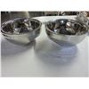Image 5 : New Pair of Stainless Bowls / Hammered Pattern Made in India