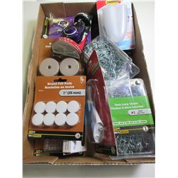 Flat full of Hardware for around the Home / Chain / Master Lock / felt pads