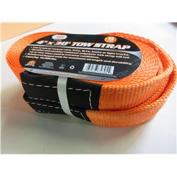4 inch x 30 foot 9 Ton / 18,000lb Tow Strap / will not rot or tear