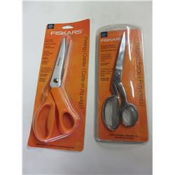 2 New Fiskars Scissors / Pinking Shears & Forged