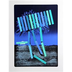 Menashe Kadishman, Blue Palm, Serigraph