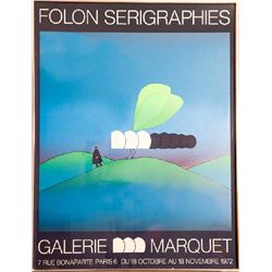 Jean-Michel Folon, Serigraphies - Galerie Marquet, Poster