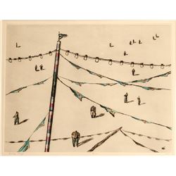 Ali Golkar, Gray Day, Lithograph