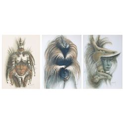 Francis de Lassus Saint-Geniet, Lot of 3 Surrealist Fashion Lithographs