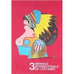 Richard Lindner, 3 Biennale Internationale D'Estampe, Silkscreen Poster
