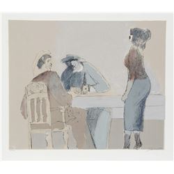 David Schneuer, Bar Scene, Lithograph