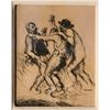Image 1 : Edmund Blampied, Bar Fight, Etching with Drypoint