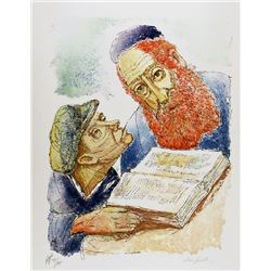 Chaim Goldberg, Teacher and Student, Lithograph