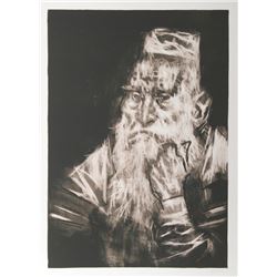 Jack Levine, Rabbi in White, Lithograph