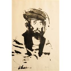 Jack Levine, Hebrew King, Lithograph