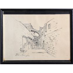 Joseph Ross, Jerusalem via Dolorosa, Lithograph