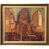 Image 1 : Inside the Synagogue, Offset Print, Mounted to Board