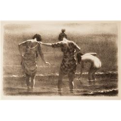 Joseph Hirsch, Clam Fishing, Lithograph