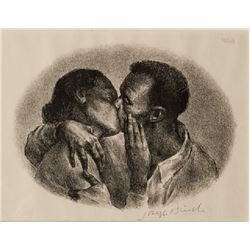 Joseph Hirsch, Kiss (Cole 17), Lithograph