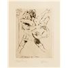 Image 1 : Jack Levine, L'Entrement des Sabines, Drypoint Etching