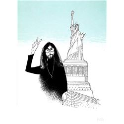 Al Hirschfeld, John Lennon - Peace and Liberty, Lithograph