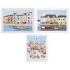 Image 1 : Pierre Montell, Lot of 3 French Village Serigraphs