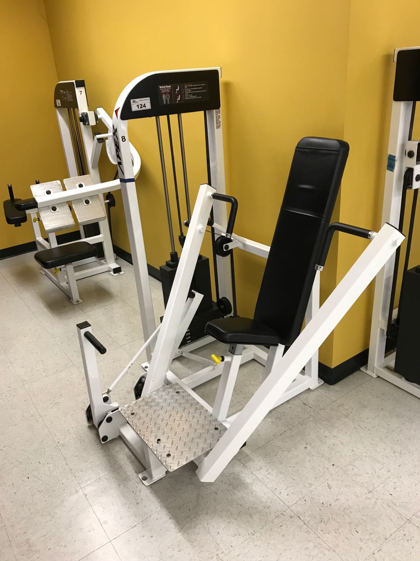 White Apex Vertical Bench Press