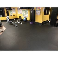 ALL RUBBER GYM FLOORING IN WORKOUT ROOM