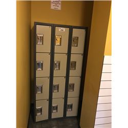 12 BAY METAL LOCKER SYSTEM