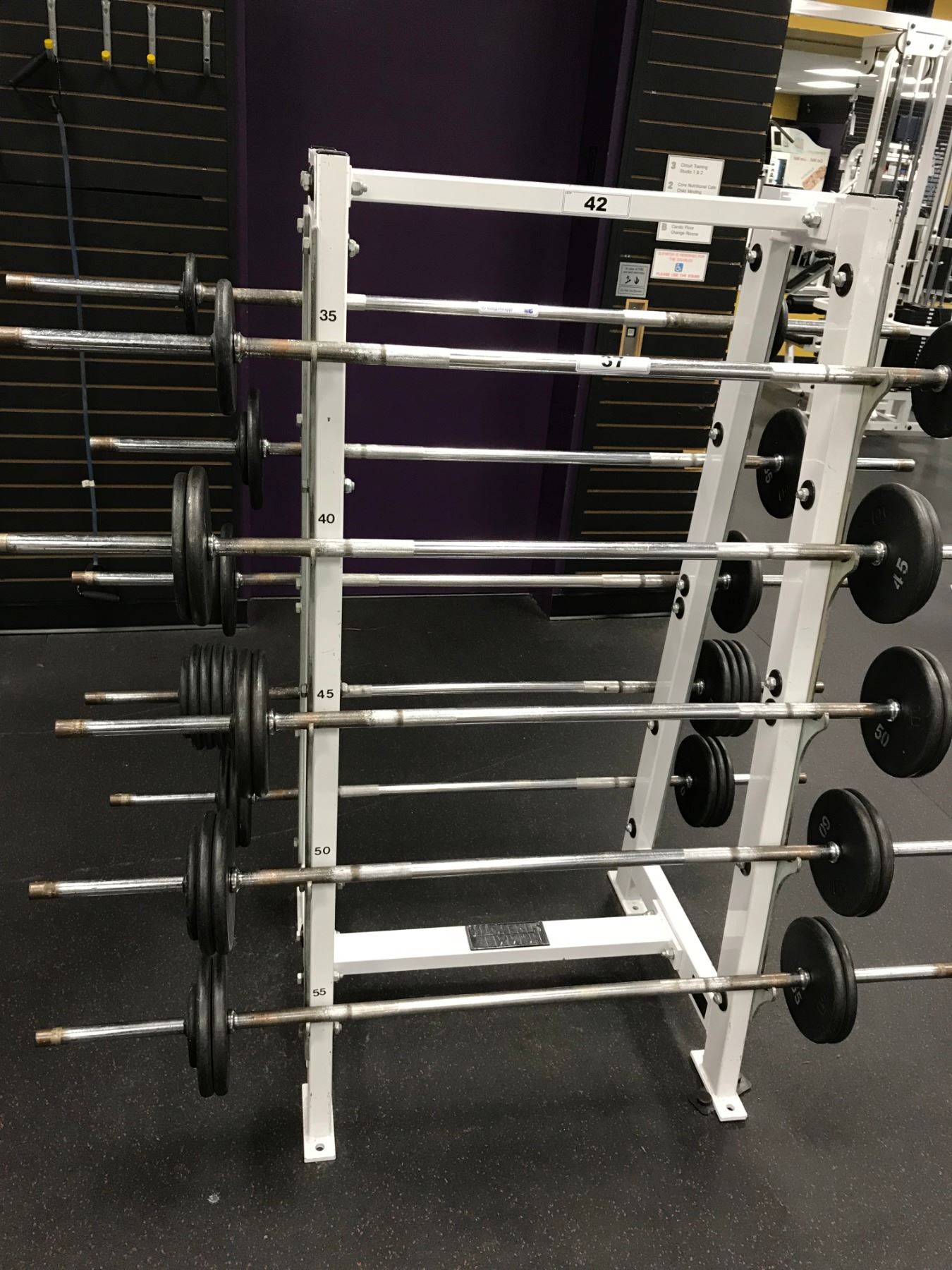 HAMMER STRENGTH 10 STATION BARBELL RACK