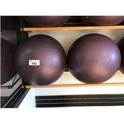 2 PURPLE GO FIT STRETCH BALLS
