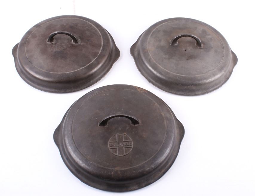 Griswold Antique Cast Iron Lids Collection (7)