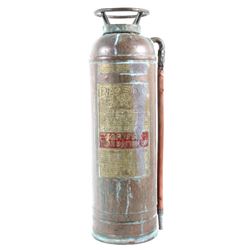 Antique Red Star No. 1E Copper Fire Extinguisher