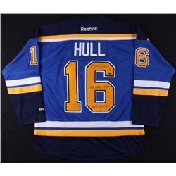 Brett Hull Signed Blues Jersey Inscribed "1991 NHL MVP"  "HOF 2009" (Schwartz COA)