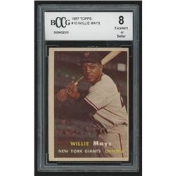 1957 Topps #10 Willie Mays (BCCG 8)