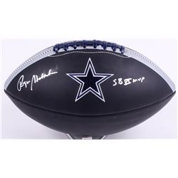 Roger Staubach Signed Cowboys Logo Football Inscribed "SB VI MVP" (JSA COA)